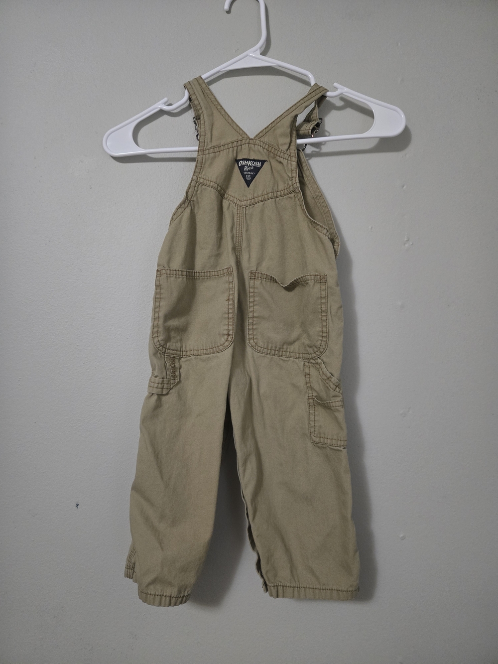 OshKosh B'gosh Toddler Tan Overalls - Picture 5 of 9